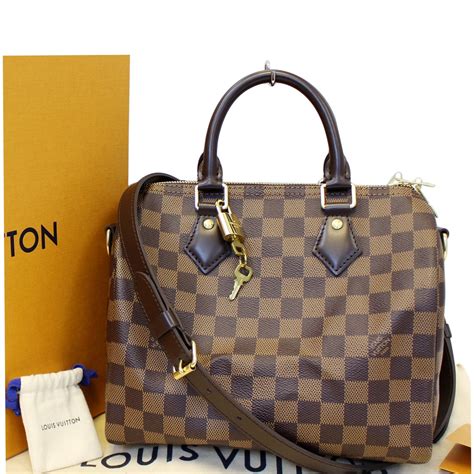 lv speedy bandouliere 25 damier ebene|lv speedy 25 bandouliere monogram.